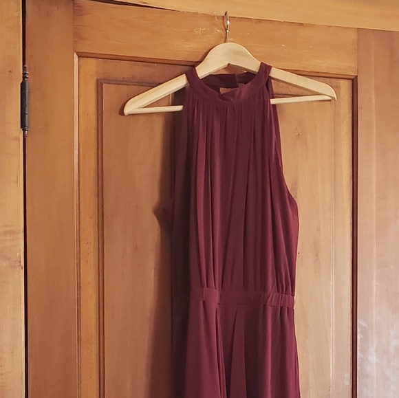 Fuzzi Italian Maxi Dress / burgandy - Picture 2 of 5
